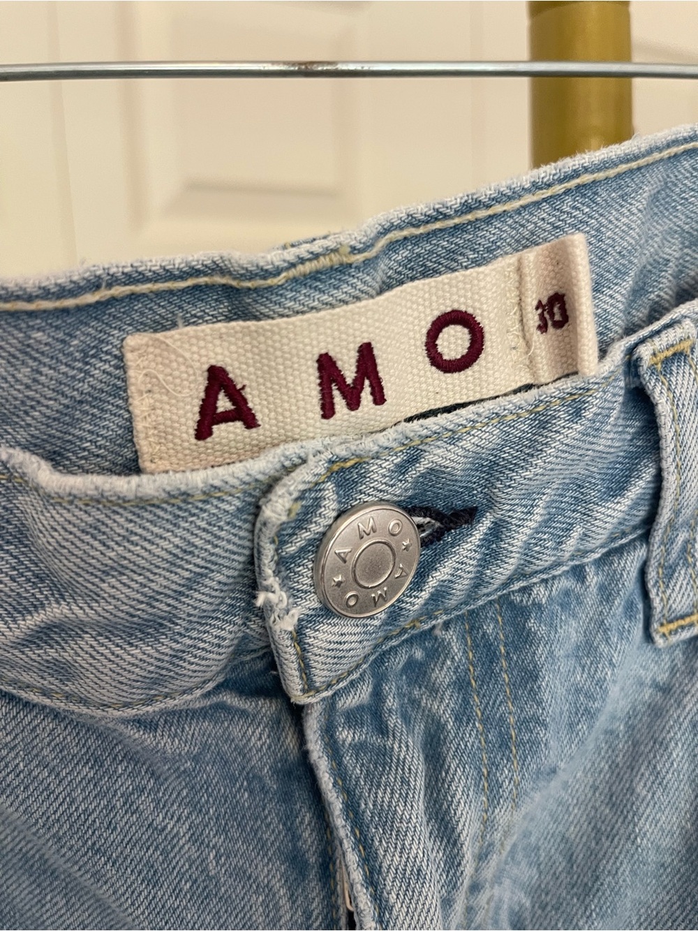 AMO Billie Distressed Women's Cropped Jeans - Picture 2 of 3